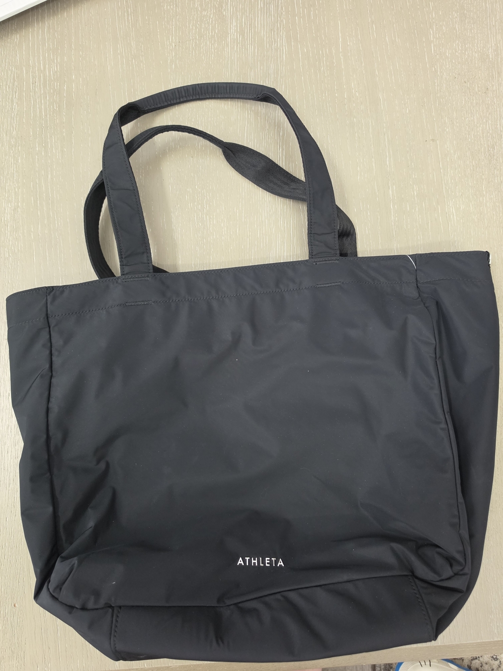 Athleta Black Lightweight Nylon Tote with Top Handles